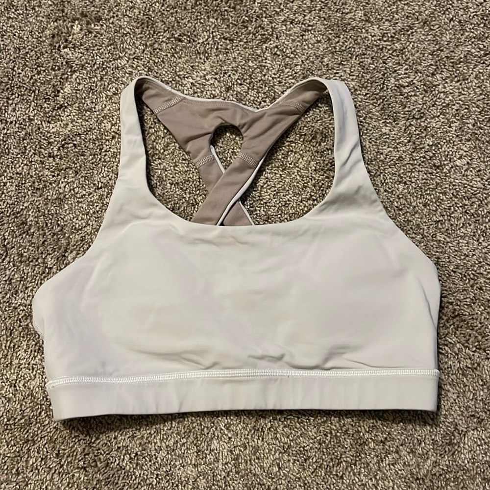 Lululemon white sports bra. Size 6